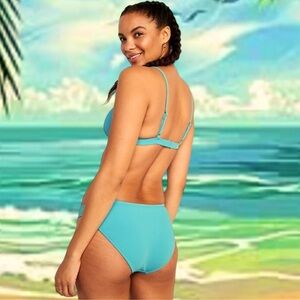 NWT Freshwater Women High Leg High Waist Bikini Bottoms with Tummy Control Panel